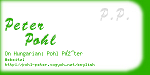 peter pohl business card